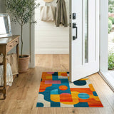 Multi-color and Patterns Vibrant Geometric Shapes Area Rug