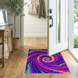 Hypnotic Cosmic Spiral Area Rug