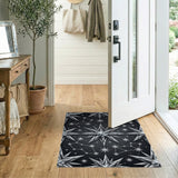 Silver Constellation Geometric Area Rug