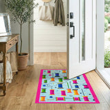 Vibrant Thread Spools Kids Area Rug