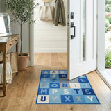 Blue Alphabet Kids Area Rug