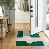 Abstract Green Wave Abstract Area Area Rug