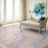 Multi-color and Patterns Pastel Marble Swirl Area Rug