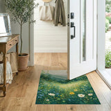 ODIKA Wildflower Mountain Meadow Washable Low Pile Area Rug