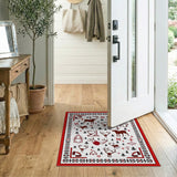 Red Reindeer Heritage Tribal Area Rug