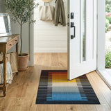 Multi-Color Gradient Geometric Area Rug