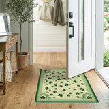 Green Shamrock Meadow Green Area Rug