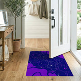 Starry Nebula Purple Abstract Area Rug