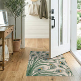 Multi-color and Patterns Majestic Peacock Feathers Area Rug
