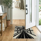 Abstract Urban Highway Interchange Rug