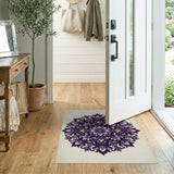 Intricate Purple Mandala Floral Rug