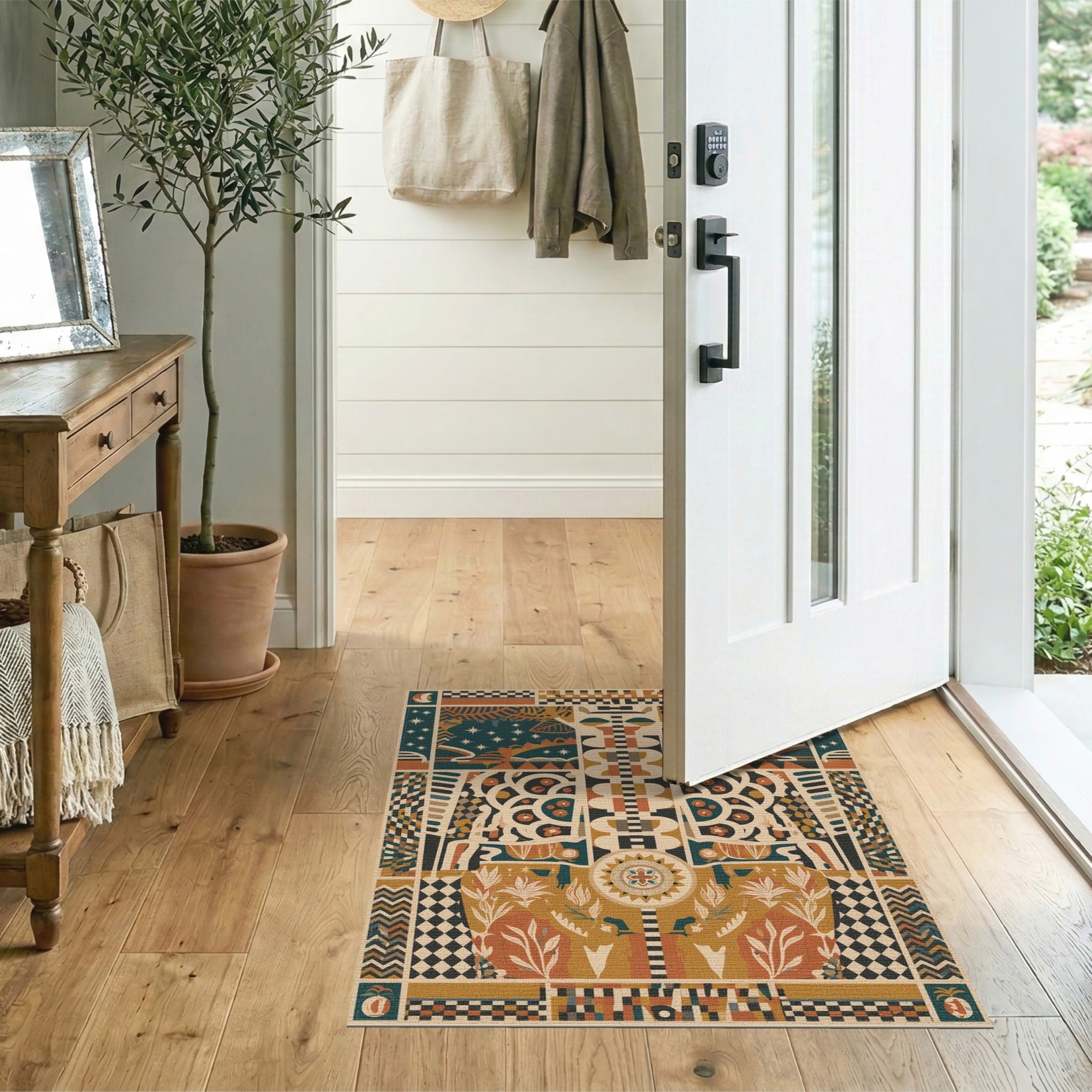 Heritage Tribal Multi-color and Patterns Heritage Tribal Geometric Area Rug
