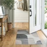 Modern Geometric Abstract Grey Area Rug