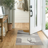 Geometric Kudu Sunset Abstract Area Rug