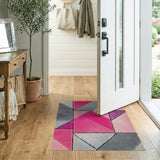Vibrant Geometric Pink Purple Area Rug