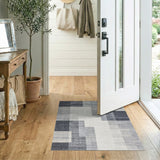 Modern Geometric Grey Grey Area Rug