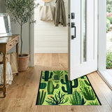 Vibrant Cactus Garden Green Area Rug