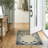 Blue Fish and Seaweed Coastal Area Rug