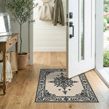 Beige and Neutral Traditional Persian Ornate Persian Medallion Area Rug
