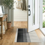 Geometric Modern Striped Modern Black White Striped Area Rug