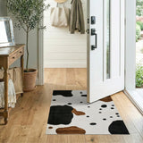 Black and White Black White Cow Print Area Rug