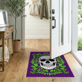 Purple Laurel Skull Area Rug