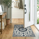 Traditional Persian Intricate Blue Persian Medallion Area Rug