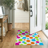 Vibrant Multicolor Circle Bubble Area Rug