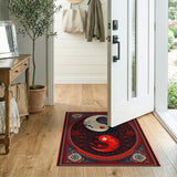 Red Yin-Yang Persian Area Rug