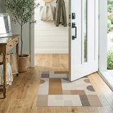 Modern Geometric Abstract Beige Area Rug