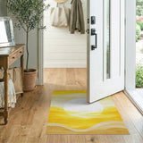 Yellow Sun Gradient Abstract Area Rug