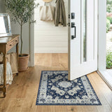 Navy Distressed Persian Area Rug