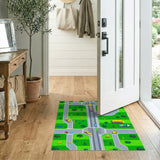 Kids Cartoon City Street Play Rug