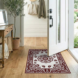 Medallion Red Traditional Persian Medallion Area Rug