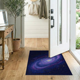 Purple Spiral Galaxy Nebula Area Rug