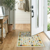 Multi-color and Patterns Playful ABC Alphabet Kids Rug with Cute Animals