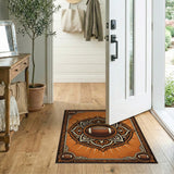 Ornate Football Mandala Area Rug