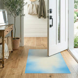 Serene Blue Ombre Gradient Area Rug