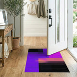 Vibrant Purple Pink Geometric Abstract Rug