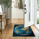 Pixelated Earth Globe Area Rug