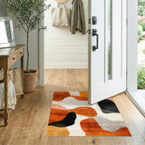 Orange Abstract Organic Area Rug
