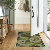 Abstract Swirl Multi-Color Area Rug