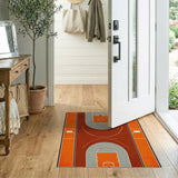 Bold Orange Basketball Court Area Rug