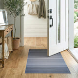 Grey Ombre Horizontal Stripe Area Rug
