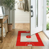 Red Sports Court Area Rug
