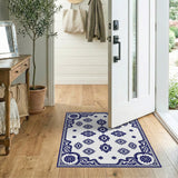 Traditional Persian Elegant Blue Persian Motif Area Rug