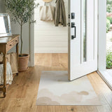 Dreamy Beige Clouds Abstract Area Rug