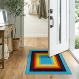 Vibrant Multi-Color Nested Frames Area Rug