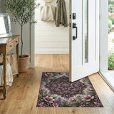 Vintage Purple Mandala Floral Area Rug