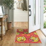 Cheeky Yellow Cartoon Cats Rug